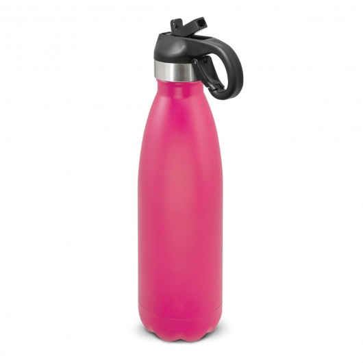 Flip Lid Powder Coated Vacuum Bottles pink